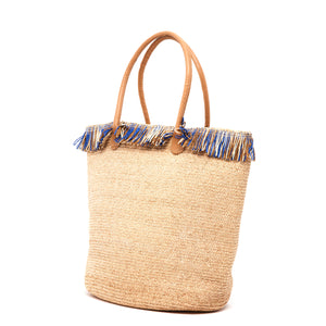 Astrid Raffia Braided Boucle Beach Bag