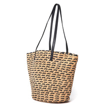 Load image into Gallery viewer, Lulabelle Raffia Patterned Beach Bag
