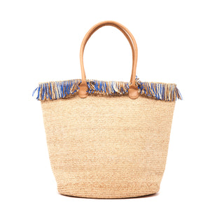 Astrid Raffia Braided Boucle Beach Bag