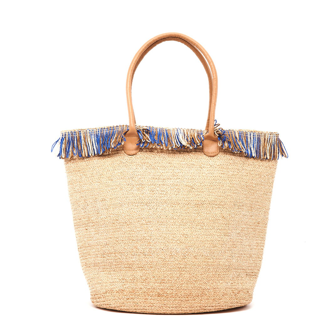 Astrid Raffia Braided Boucle Beach Bag